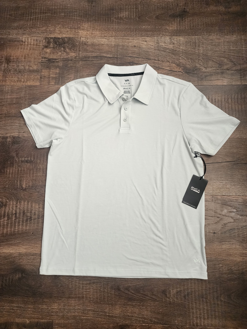 RVCA Men's Light Green Polo Shirt